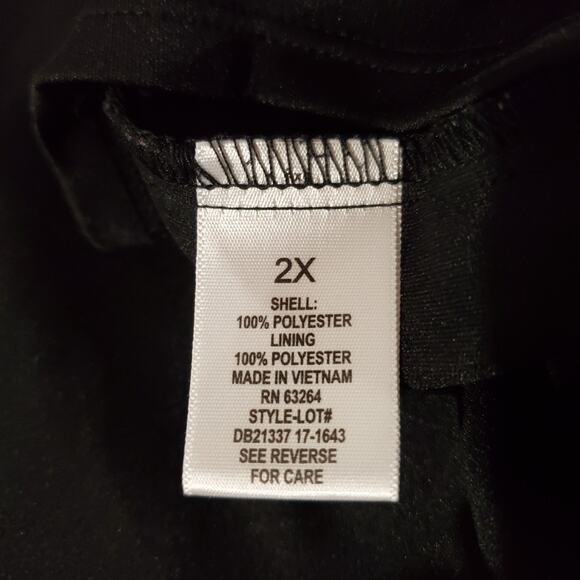 Roz & Ali Sheer Dark Floral Layered Blouse Sz 2X Black Whimsigoth Fairy Grunge - Picture 9 of 12